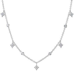 Necklace in White Gold set with Diamonds